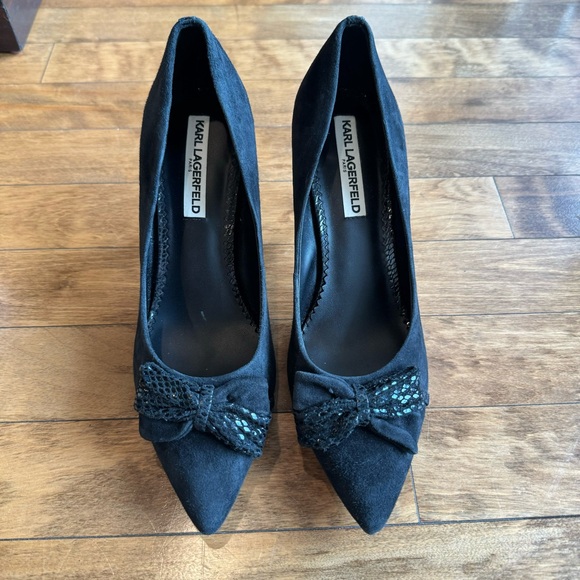 Karl Lagerfeld Suede Heels - Picture 1 of 5